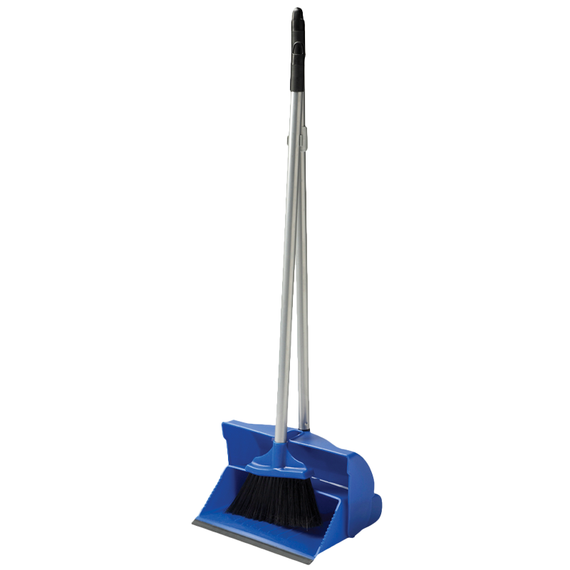 Long Handled Dustpan And Brush Set Blue