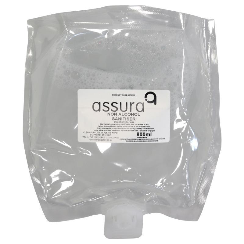 Assura Non Alcohol Foam Hand Sanitiser 800ml
