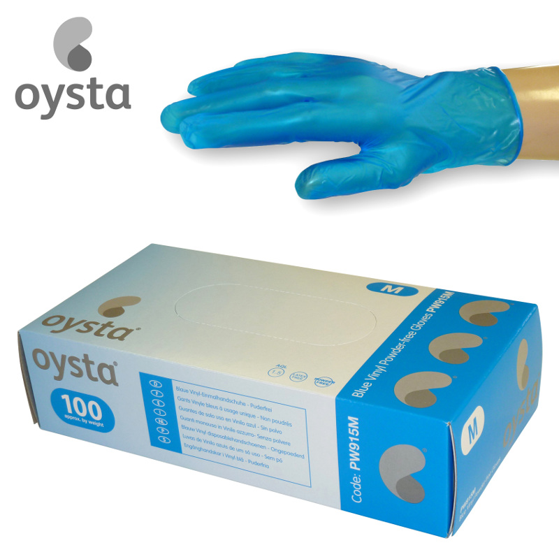 Blue Vinyl Powder Free Gloves Extra-Large